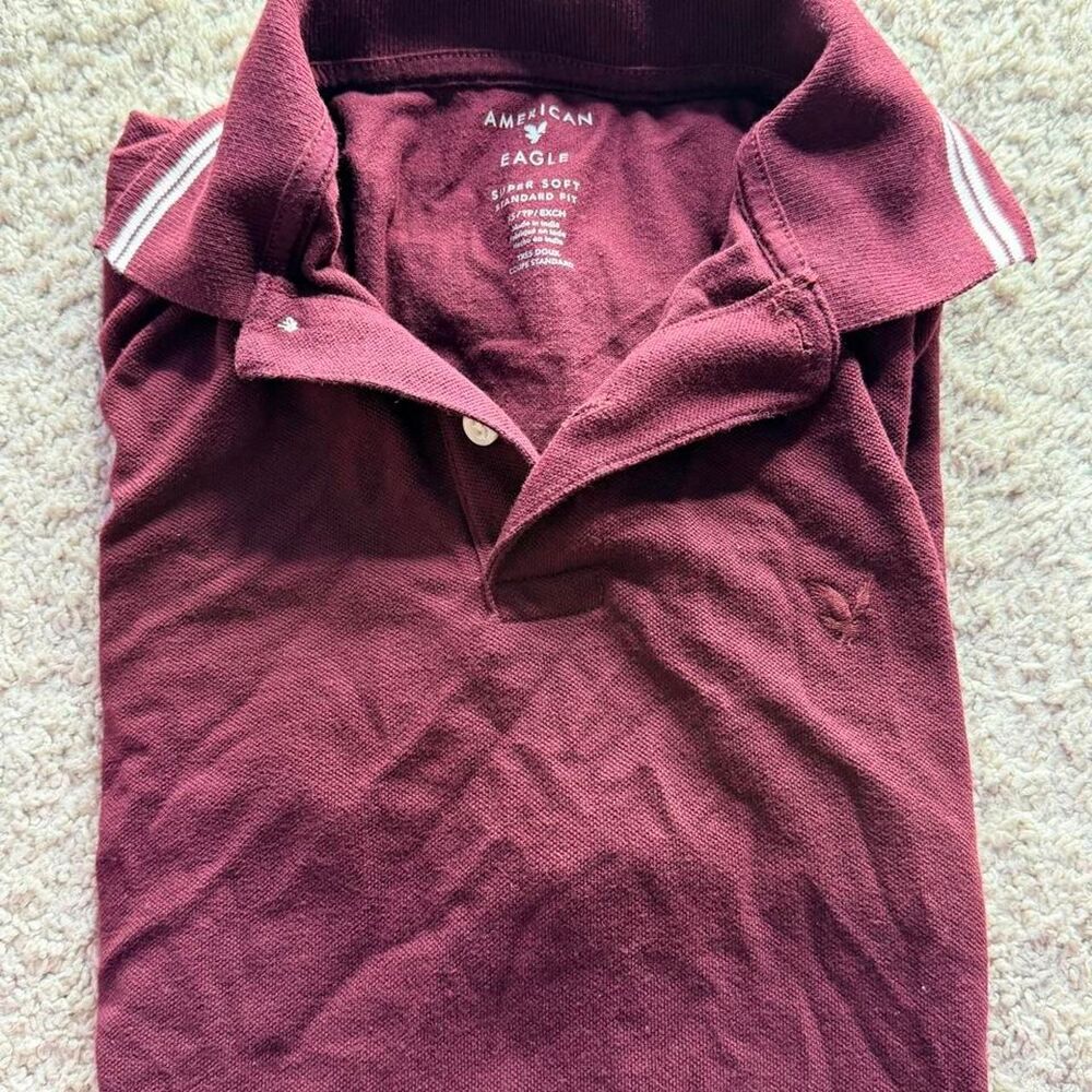 American-eagle Men's Burgundy Polo-shirts
